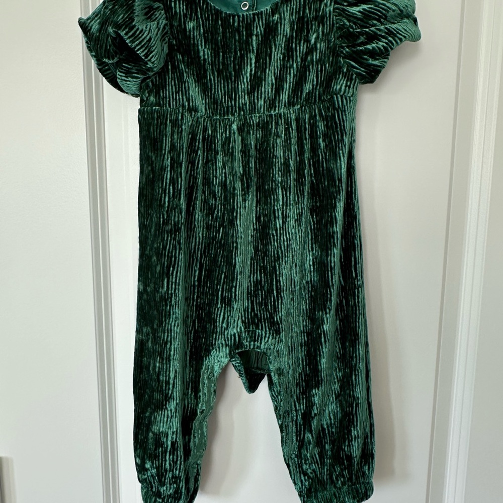 Cat and Jack Baby Green Velour Green Jumper